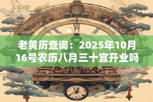老黄历查询：2025年10月16号农历八月三十宜开业吗