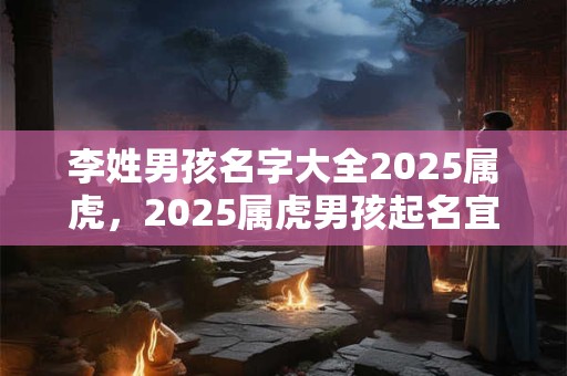 李姓男孩名字大全2025属虎，2025属虎男孩起名宜用字