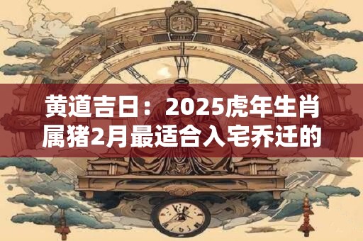 黄道吉日：2025虎年生肖属猪2月最适合入宅乔迁的吉日查询