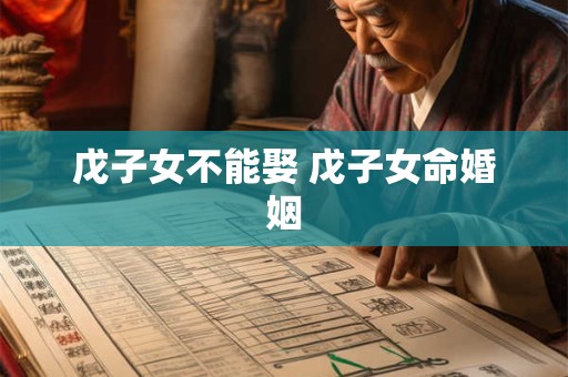 戊子女不能娶 戊子女命婚姻