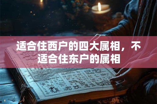 适合住西户的四大属相，不适合住东户的属相