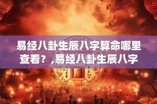 易经八卦生辰八字算命哪里查看？,易经八卦生辰八字算命app
