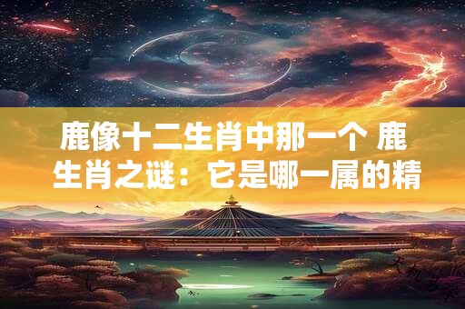 鹿像十二生肖中那一个 鹿 生肖之谜：它是哪一属的精灵