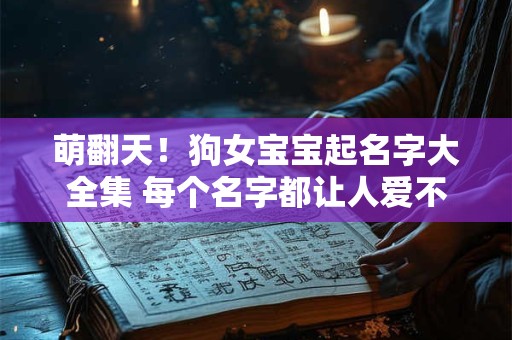 萌翻天！狗女宝宝起名字大全集 每个名字都让人爱不释手！