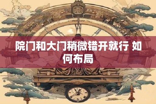 院门和大门稍微错开就行 如何布局