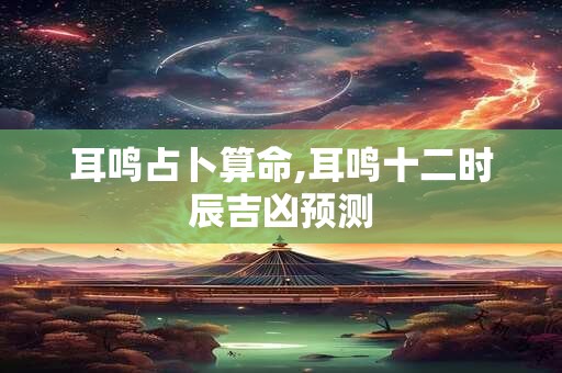 耳鸣占卜算命,耳鸣十二时辰吉凶预测