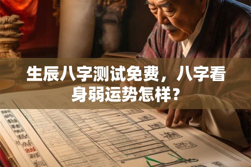 生辰八字测试免费，八字看身弱运势怎样？