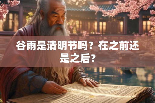 谷雨是清明节吗？在之前还是之后？