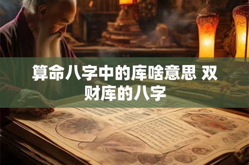 算命八字中的库啥意思 双财库的八字