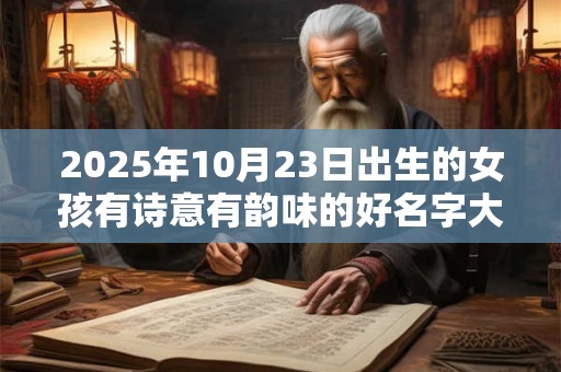 2025年10月23日出生的女孩有诗意有韵味的好名字大全 2025年10月23日出生的女孩有诗意有韵味的好名字大全