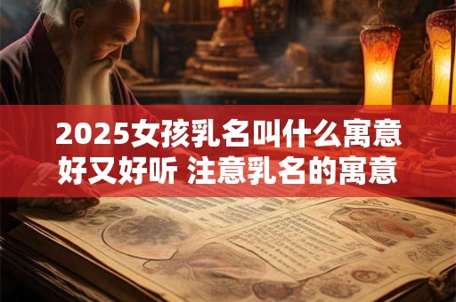 2025女孩乳名叫什么寓意好又好听 注意乳名的寓意含义