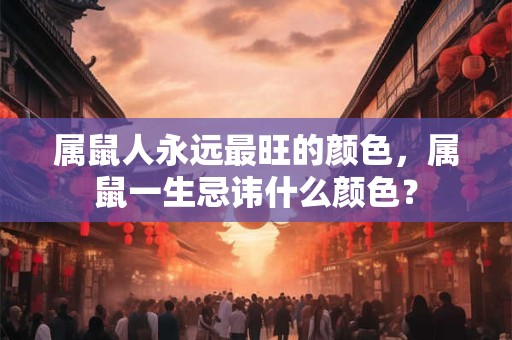 属鼠人永远最旺的颜色，属鼠一生忌讳什么颜色？