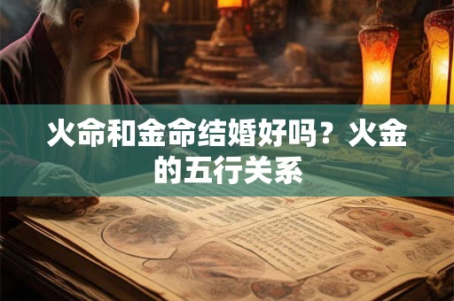 火命和金命结婚好吗？火金的五行关系