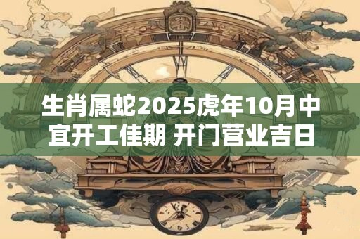 生肖属蛇2025虎年10月中宜开工佳期 开门营业吉日
