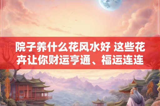 院子养什么花风水好 这些花卉让你财运亨通、福运连连！