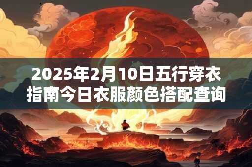 2025年2月10日五行穿衣指南今日衣服颜色搭配查询