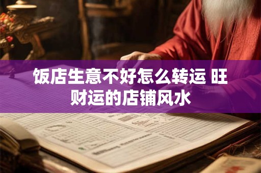 饭店生意不好怎么转运 旺财运的店铺风水
