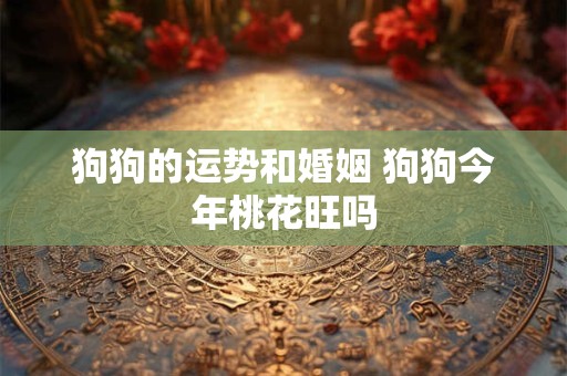 狗狗的运势和婚姻 狗狗今年桃花旺吗