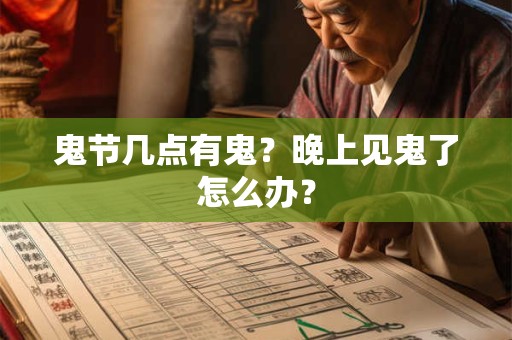鬼节几点有鬼？晚上见鬼了怎么办？