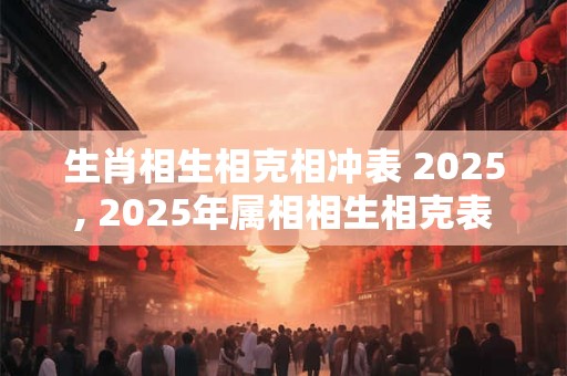 生肖相生相克相冲表 2025, 2025年属相相生相克表