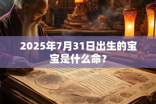 2025年7月31日出生的宝宝是什么命? 2025年7月31日出生的宝宝是什么命?