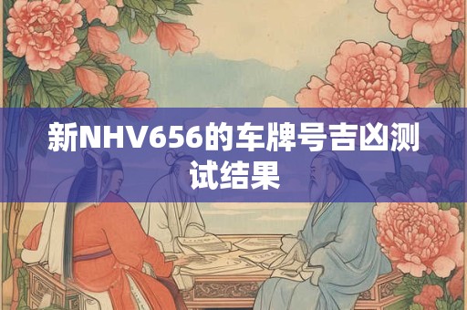 新NHV656的车牌号吉凶测试结果