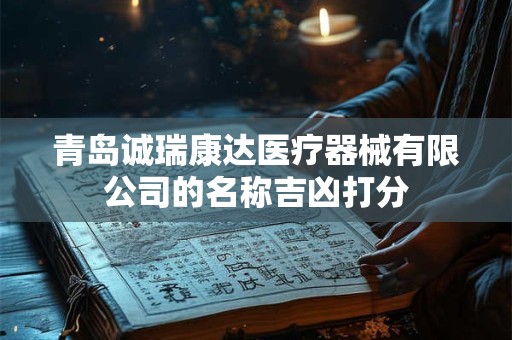 青岛诚瑞康达医疗器械有限公司的名称吉凶打分