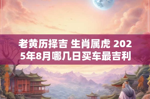 老黄历择吉 生肖属虎 2025年8月哪几日买车最吉利