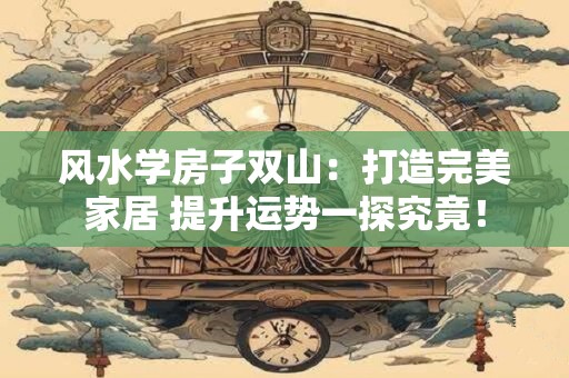 风水学房子双山：打造完美家居 提升运势一探究竟！