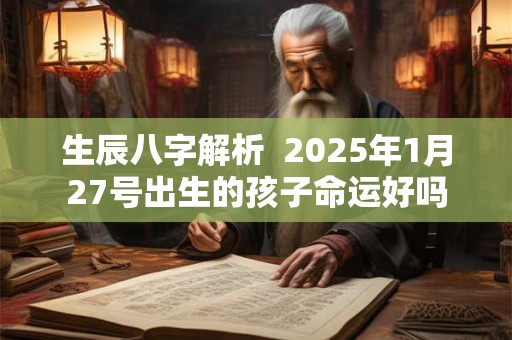 生辰八字解析  2025年1月27号出生的孩子命运好吗