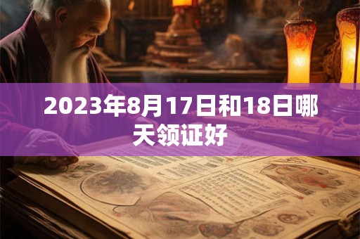 2023年8月17日和18日哪天领证好
