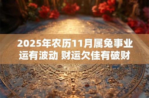 2025年农历11月属兔事业运有波动 财运欠佳有破财风险