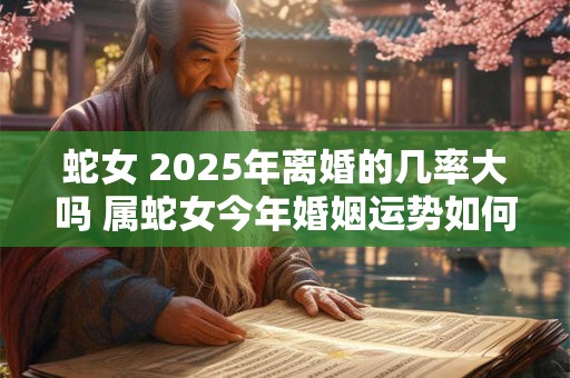 蛇女 2025年离婚的几率大吗 属蛇女今年婚姻运势如何