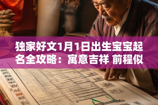 独家好文1月1日出生宝宝起名全攻略：寓意吉祥 前程似锦！