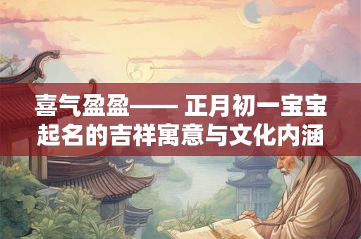 喜气盈盈—— 正月初一宝宝起名的吉祥寓意与文化内涵