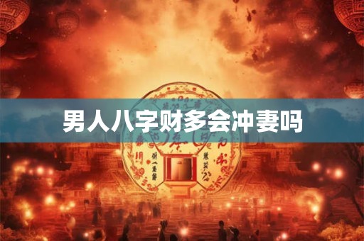 男人八字财多会冲妻吗