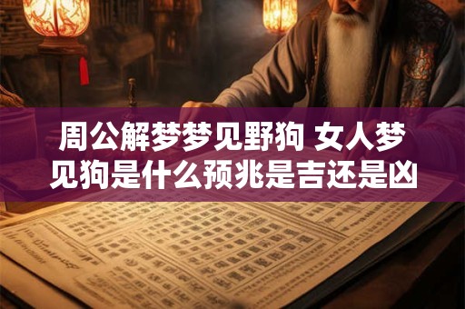 周公解梦梦见野狗 女人梦见狗是什么预兆是吉还是凶