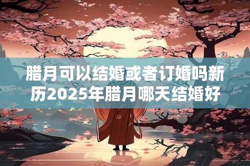 腊月可以结婚或者订婚吗新历2026年腊月哪天结婚好? 腊月可以结婚或者订婚吗新历2026年腊月哪天结婚好?