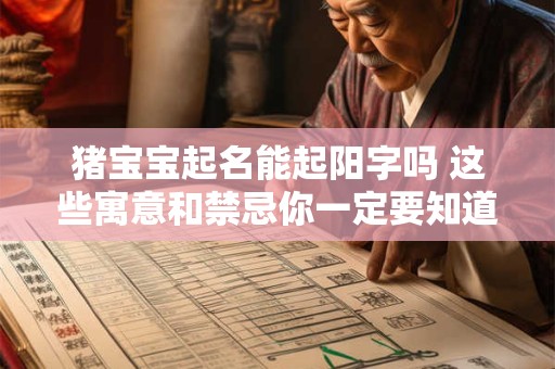 猪宝宝起名能起阳字吗 这些寓意和禁忌你一定要知道！