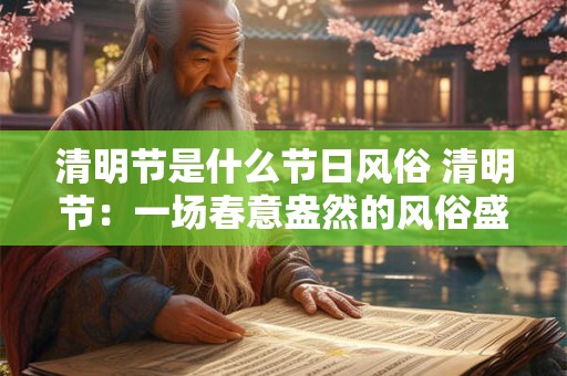 清明节是什么节日风俗 清明节：一场春意盎然的风俗盛宴