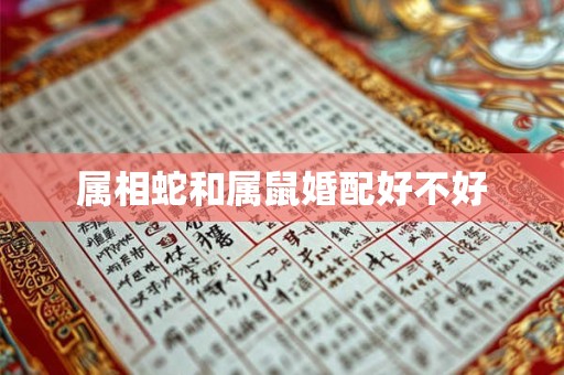 属相蛇和属鼠婚配好不好