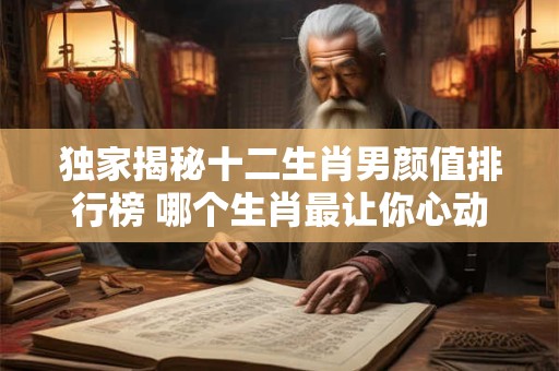 独家揭秘十二生肖男颜值排行榜 哪个生肖最让你心动