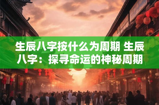 生辰八字按什么为周期 生辰八字：探寻命运的神秘周期