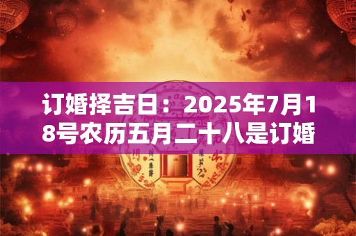 订婚择吉日：2025年7月18号农历五月二十八是订婚吉日吗