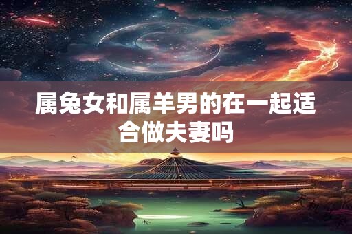 属兔女和属羊男的在一起适合做夫妻吗