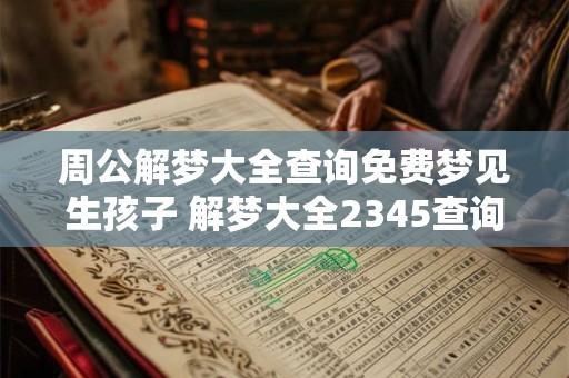 周公解梦大全查询免费梦见生孩子 解梦大全2345查询免费原版煤车