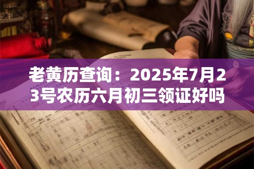 老黄历查询：2025年7月23号农历六月初三领证好吗