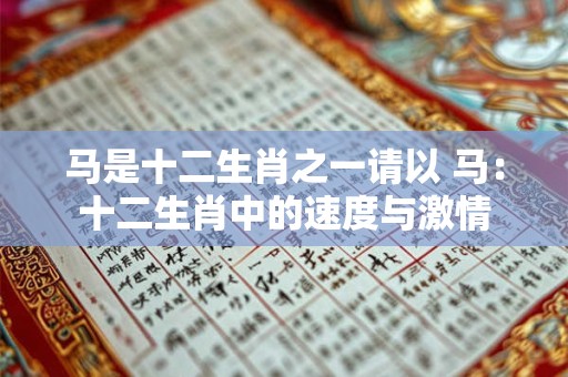 马是十二生肖之一请以 马：十二生肖中的速度与激情