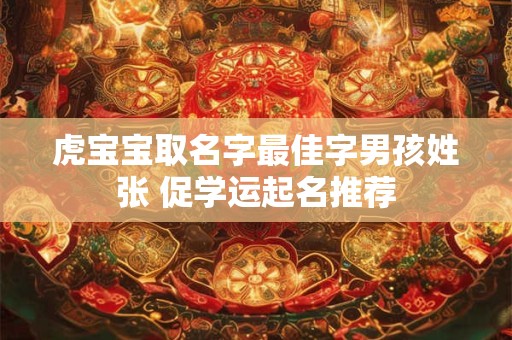 虎宝宝取名字最佳字男孩姓张 促学运起名推荐