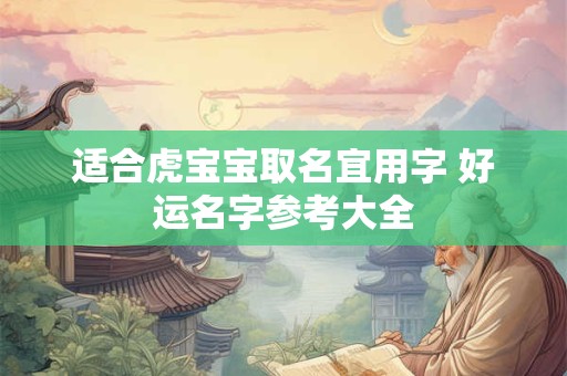 适合虎宝宝取名宜用字 好运名字参考大全